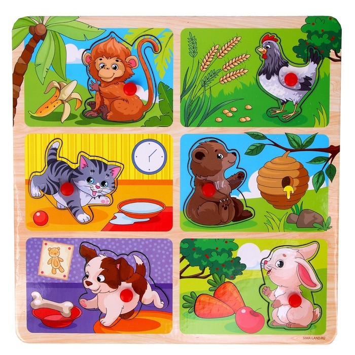 Рамка - вкладыш &laquo;Кто что ест&raquo;