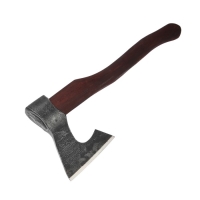 Топор охотничий кованый ТУНДРА ПРОФИ, топорище высшего сорта "дуб" воск, с чехлом, 1200 г