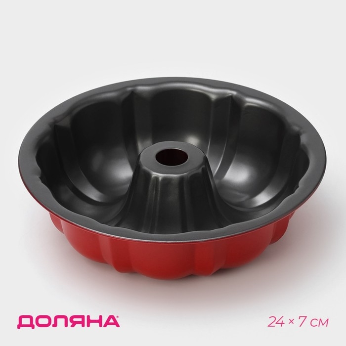 Форма для выпечки Доляна «Ренард», 24×7 см, антипригарное покрытие, цвет красный Форма для выпечки Доляна «Ренард», 24×7 см, антипригарное покрытие, цвет красный