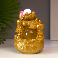 Фонтан настольный от сети, подсветка "Мешок с золотыми слитками" золото 21х15х12 см Фонтан настольный от сети, подсветка "Мешок с золотыми слитками" золото 21х15х12 см