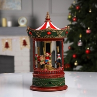 Светодиодная фигура &laquo;Карусель&raquo; 15.4 &times; 25 &times; 15.4 см, пластик, батарейки ААх3 (не в комплекте), USB, свечение тёплое белое