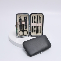 Набор маникюрный «Black», 8 предметов, в футляре, цвет чёрный Набор маникюрный «Black», 8 предметов, в футляре, цвет чёрный