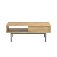 Стол журнальный Chicago, 100х50х35 см, дуб крафт золотой, чёрный Стол журнальный Chicago, 100х50х35 см, дуб крафт золотой, чёрный