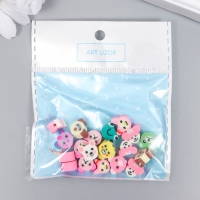 Бусины для творчества PVC "Мордочки зверят" МИКС набор 20 шт 1х1х1 см