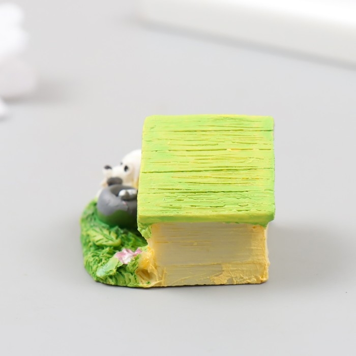 Фигурка для флорариума полистоун "Пёсик у будки" МИКС 4,5х4х3,2 см