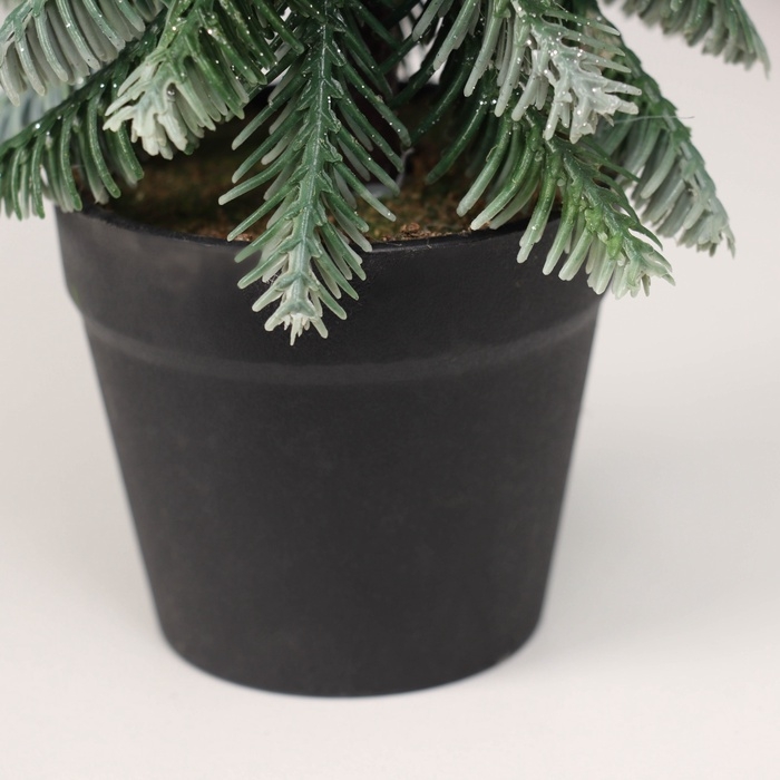 Искусственная ёлка настольная «Зимнее волшебство. Заснеженная с блёстками» в горшочке, 22 см Искусственная ёлка настольная «Зимнее волшебство. Заснеженная с блёстками» в горшочке, 22 см