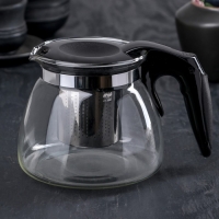 Чайник стеклянный заварочный &laquo;Джулиан&raquo;, 700 мл, с металлическим ситом, цвет МИКС