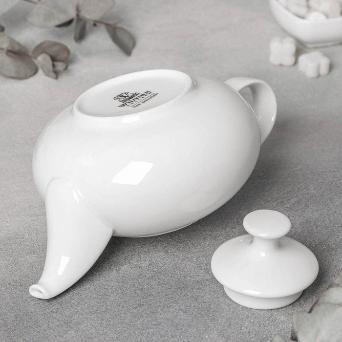 Чайник фарфоровый заварочный Wilmax &laquo;Изящество&raquo;, 1,15 л, цвет белый