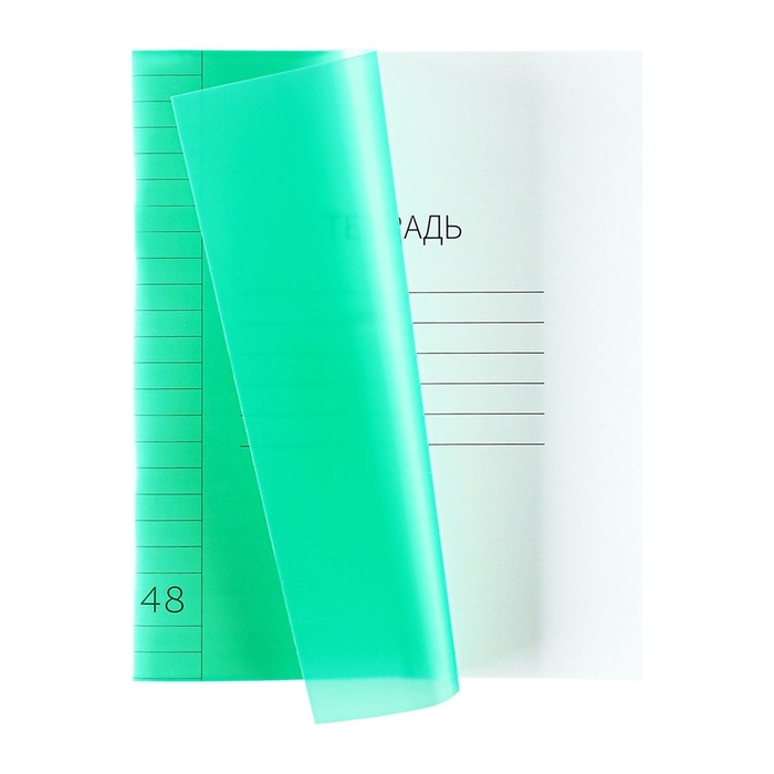 Тетрадь 48 листов в линию Calligrata Тетрадь 48 листов в линию Calligrata "Зелёная", пластиковая обложка, с алфавитом, блок офсет