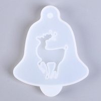 Форма силиконовая универсальная, подвеска &laquo;Колокольчик с оленем&raquo;
