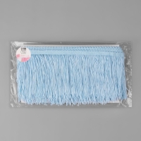 Тесьма декоративная &laquo;Бахрома&raquo;, 10 см, 5 &plusmn; 0,5 м, цвет небесно-голубой