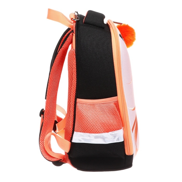 Рюкзак каркасный, 35х26х13, Seventeen, девочка EVA, чёрный/оранжевый Рюкзак каркасный, 35х26х13, Seventeen, девочка EVA, чёрный/оранжевый