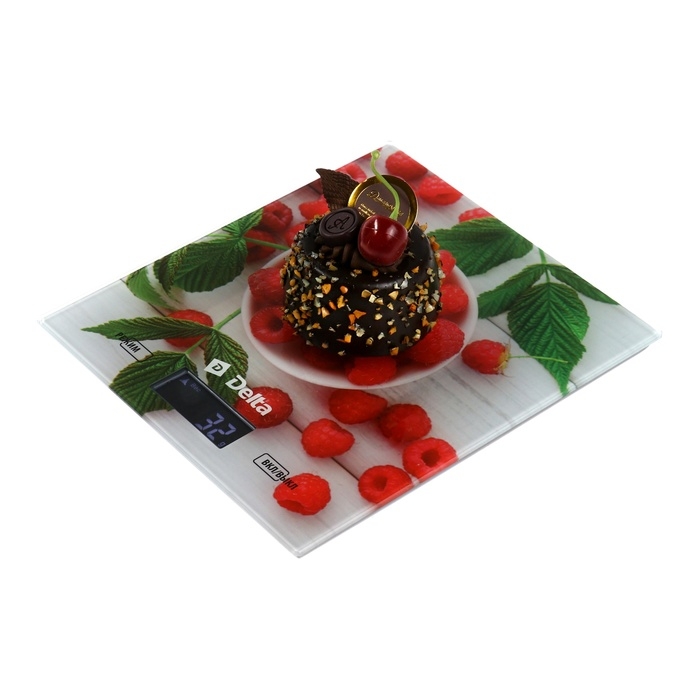 Весы кухонные DELTA KCE-67, электронные, до 5 кг, рисунок Весы кухонные DELTA KCE-67, электронные, до 5 кг, рисунок "Малинка "