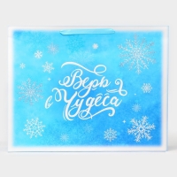 Новый год. Пакет ламинированный горизонтальный "Вера в чудеса", XL 49 &times; 40 &times; 19 см.