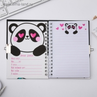 Записная книжка на замочке «Для опПАНДных мылсей», А6, 50 листов . Записная книжка на замочке «Для опПАНДных мылсей», А6, 50 листов .