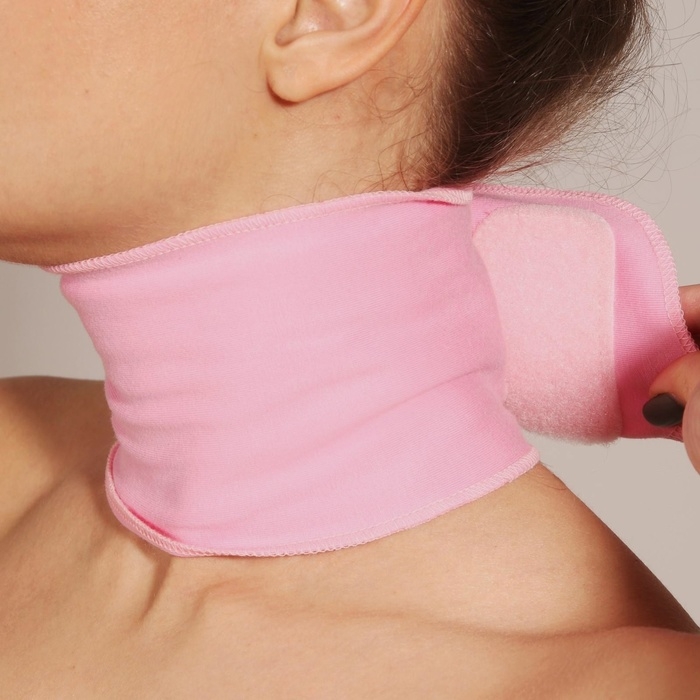 Гелевая SPA-маска для шеи, многоразовая, на липучке, 46 x 10 см, цвет розовый Гелевая SPA-маска для шеи, многоразовая, на липучке, 46 x 10 см, цвет розовый
