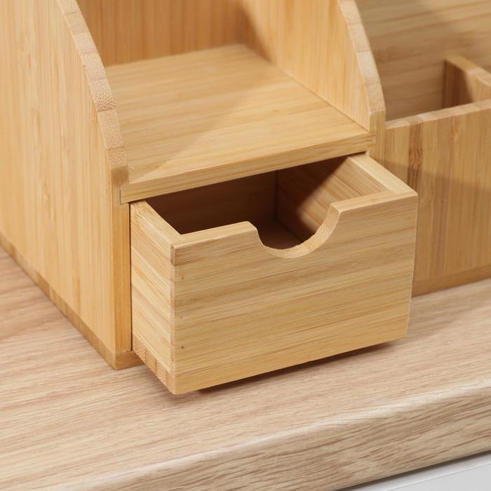 Подставка для специй и столовых приборов, 22,8×15×13,8 см, бамбук Подставка для специй и столовых приборов, 22,8×15×13,8 см, бамбук