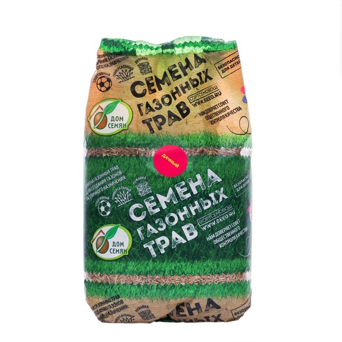 Семена газонной травы Семена газонной травы "Зеленый уголок","Дачный", 0,75 кг