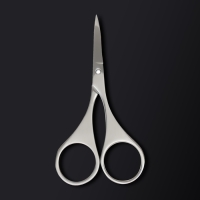 Ножницы маникюрные &laquo;Premium&raquo;, загнутые, 9 см, на блистере, цвет серебристый