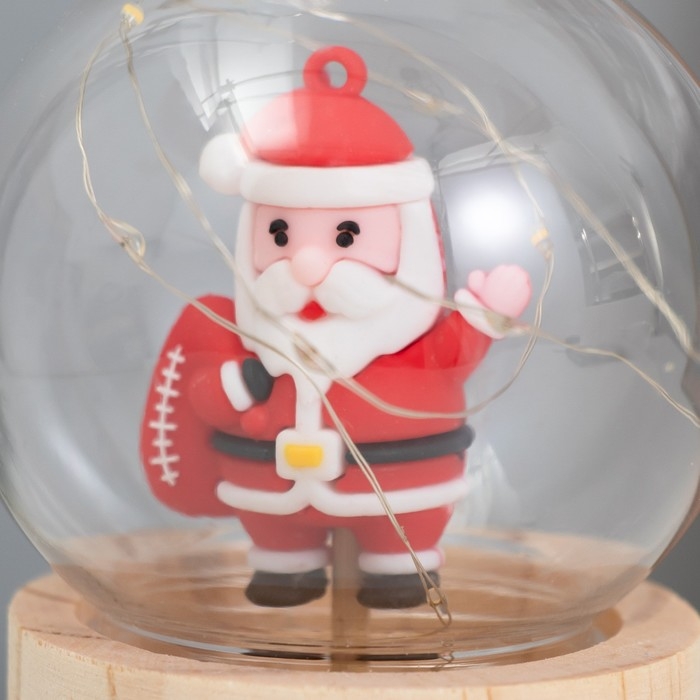 Ночник &laquo;Шар-дед мороз&raquo; LED 3хAG10 шар 8см 6,5х6,5х11,5см