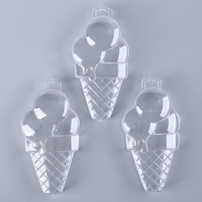Основа для творчества и декорирования &laquo;Рожок мороженое&raquo;, набор 3 шт., размер 1 шт. &mdash; 14 &times; 7 &times; 3,5 см