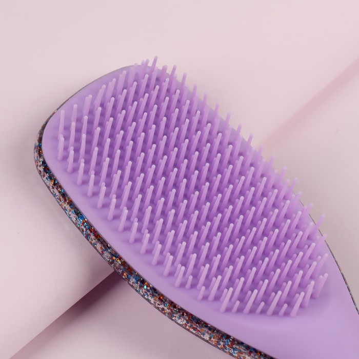 Расчёска массажная, 6,5 &times; 21 см, цвет МИКС