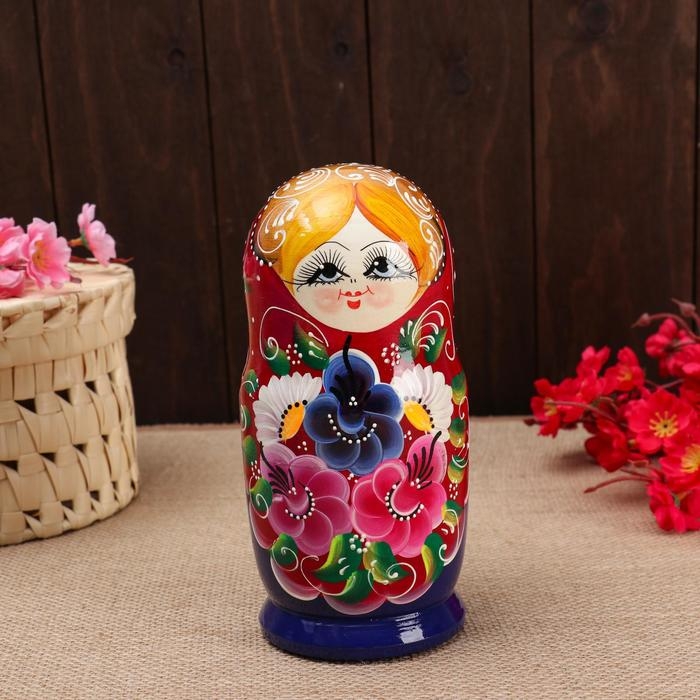 Матрёшка 5-ти кукольная "Настя" ромашки , 17-18см, ручная роспись.