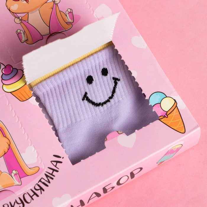 Подарочный набор адвент KAFTAN "Зайка": носки (р-р 16-18) и аксессуары