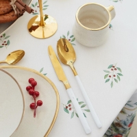 Скатерть Этель "Сhristmas bells" d=150см +/-3см с ГМВО, 100%хл, саржа 190 гр/м2