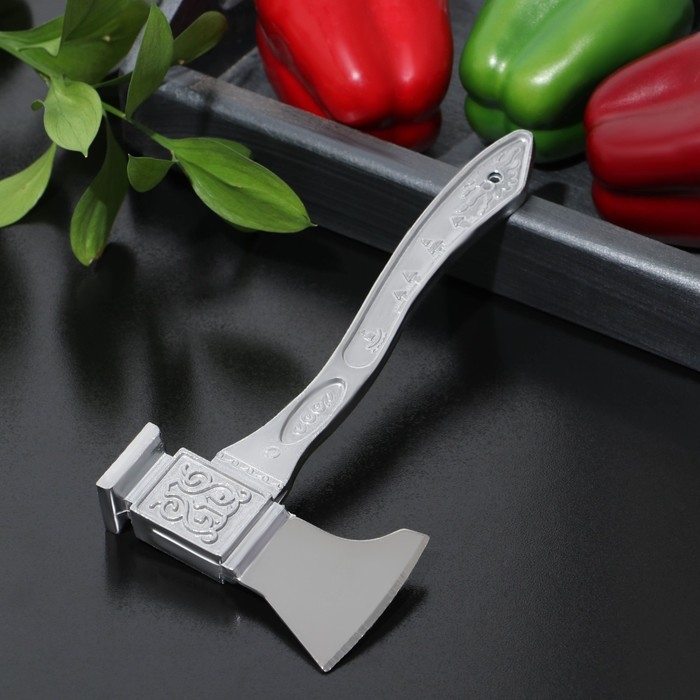 Молоток для мяса с топориком Доляна, 22 см, цвет серый Молоток для мяса с топориком Доляна, 22 см, цвет серый