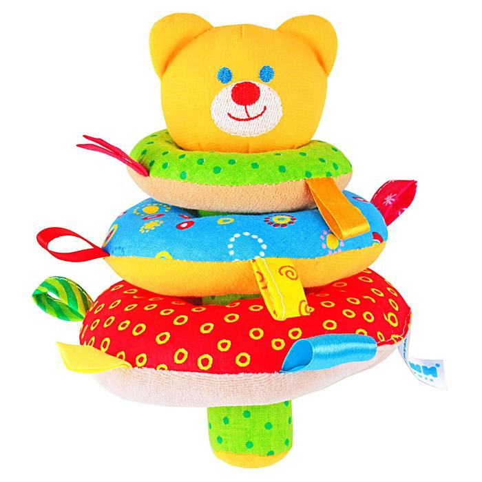 Мягкая погремушка «ШуМякиши. Пирамидка Мишка» Мягкая погремушка «ШуМякиши. Пирамидка Мишка»