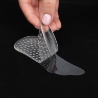 Полустельки для обуви, с супинатором, массажные, на клеевой основе, силиконовые, 12 × 6 см, пара, цвет прозрачный Полустельки для обуви, с супинатором, массажные, на клеевой основе, силиконовые, 12 × 6 см, пара, цвет прозрачный