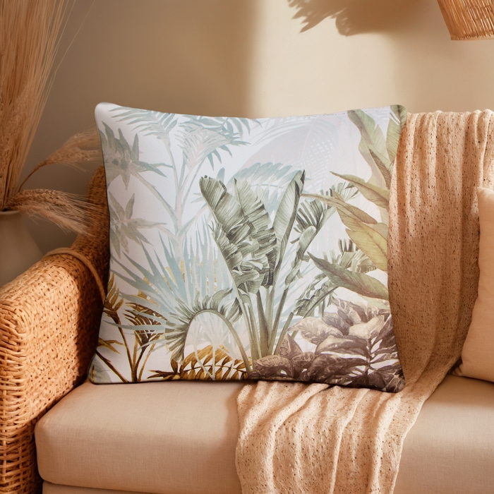 Наволочка декоративная Этель "Тропический сад" 45х45см, полиэстер, велюр