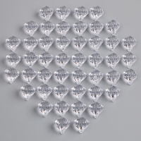Кристаллы пластиковые декоративные, набор 45 шт., размер 1 шт. &mdash; 2,5 &times; 2 см, цвет прозрачный