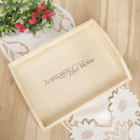 Поднос деревянный с декором, 40&times;30&times;7,5 см, сосна