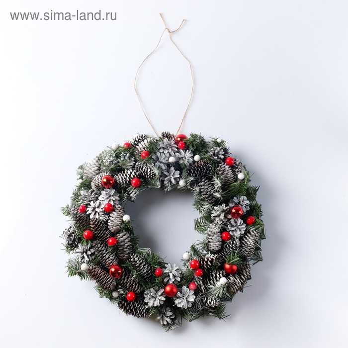 Венок праздничный «Снежное чудо», ручная работа Венок праздничный «Снежное чудо», ручная работа