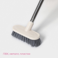 Щётка на ручке Доляна, 46×13×5 см, цвет белый Щётка на ручке Доляна, 46×13×5 см, цвет белый