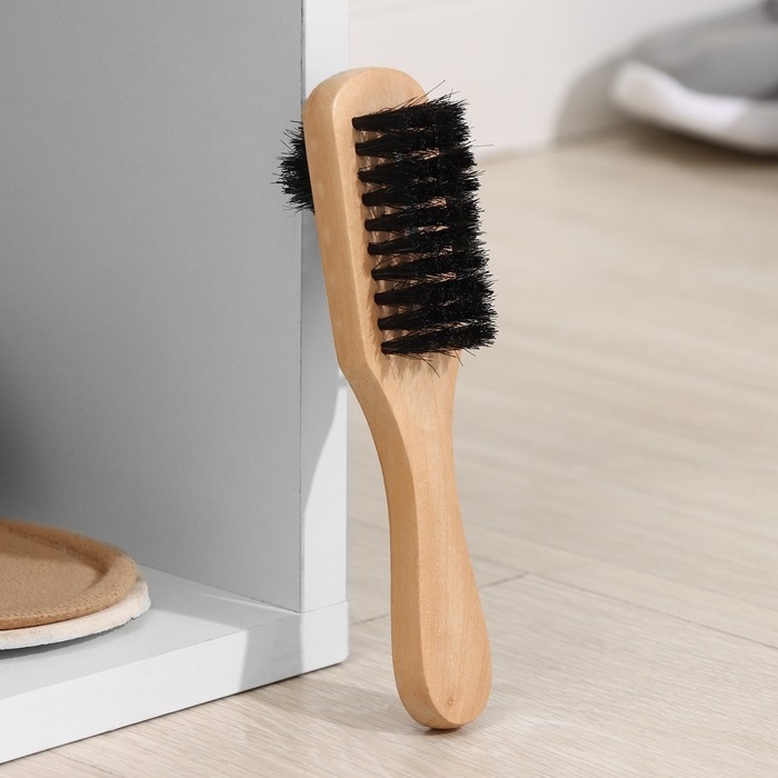 Щётка для одежды и обуви трёхсторонняя, 17&times;5,5&times;4,5 см