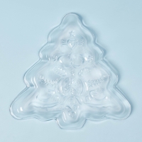 Блюдо &laquo;Новогоднее чудо. Ель&raquo;, 22,2&times;21,2&times;2,7 см, стекло, прозрачное