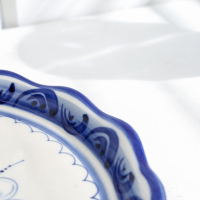 Блинница, гжель, фарфор, 13х25 см Блинница, гжель, фарфор, 13х25 см