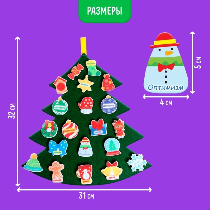 Игровой набор из фетра «Предсказания от ёлочки» Игровой набор из фетра «Предсказания от ёлочки»