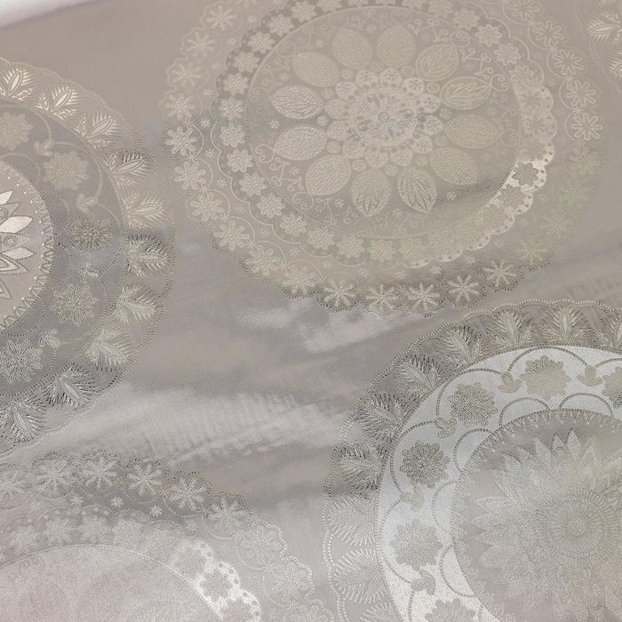 Клеёнка на стол &laquo;Солнце&raquo;, на тканевой основе, рулон 20 метров, ширина 137 см, толщина 0,22 мм, цвет золотой