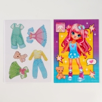 Алмазная мозаика с частичным заполнением для детей. Наряди персонажа &laquo;Модная девочка&raquo;