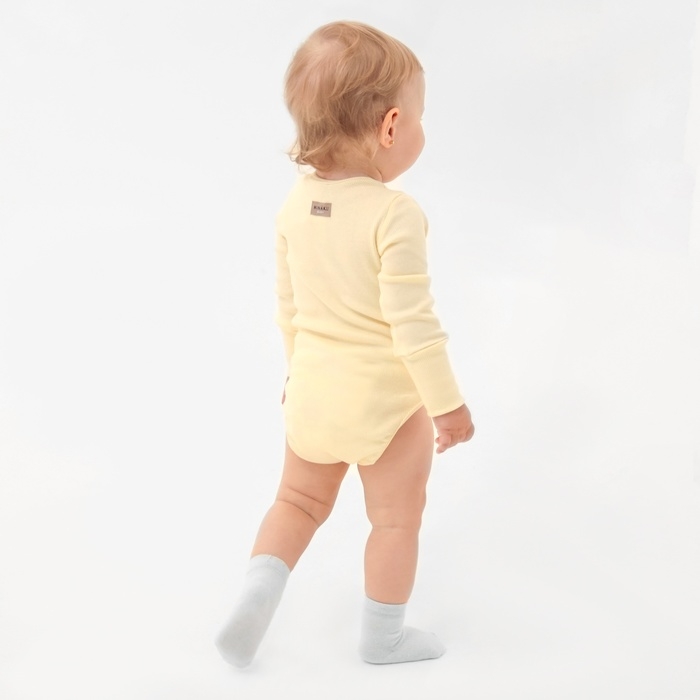 Комплект боди детских MINAKU: Basic Line BABY, цвет молочный/кремовый, рост 80-86