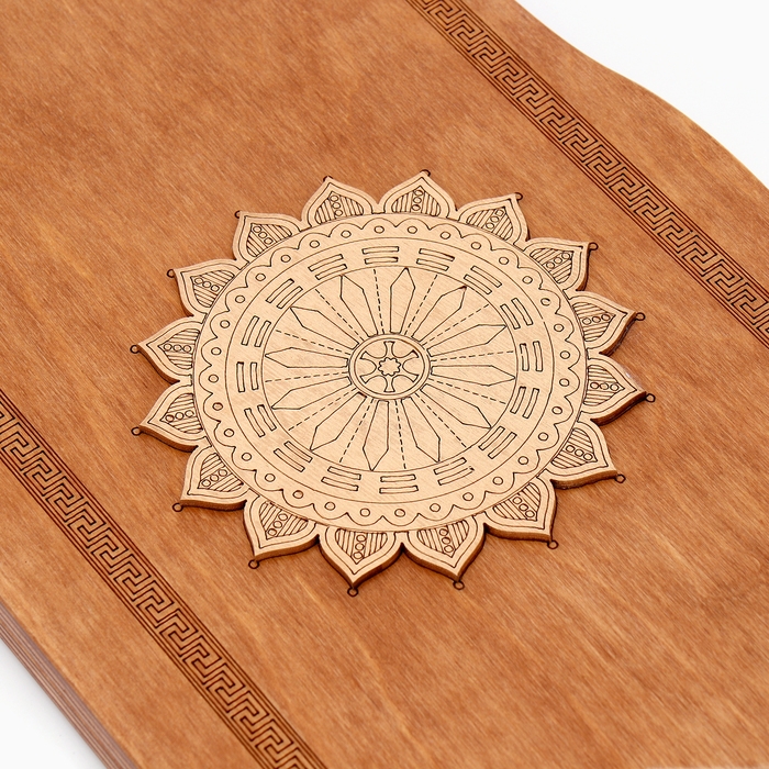 Нарды деревянные большие, резные, настольная игра "Скандинавские", 45 х 45 см