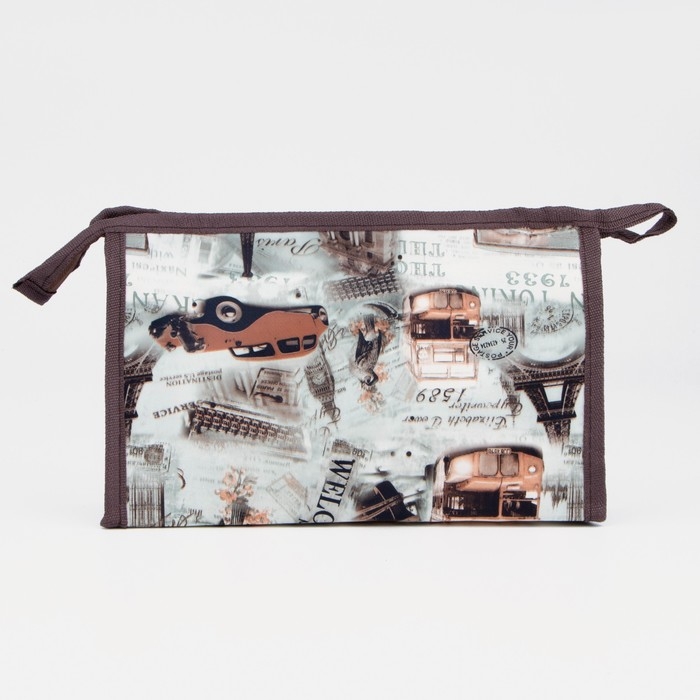 Косметичка на молнии, цвет серый Косметичка на молнии, цвет серый