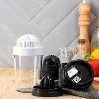 Овощерезка универсальная Magistro Vegan pro, 7 насадок, 10&times;10&times;25 см, цвет чёрно - белый