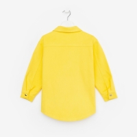 Рубашка для девочки джинсовая KAFTAN, размер 32 (110-116 см), цвет жёлтый