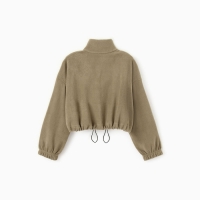 Толстовка для девочки MINAKU: Fleece Soft, цвет светло-зелёный, рост 146 см