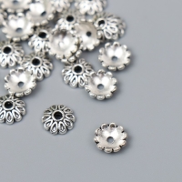 Декор шляпка для бусин металл "Цветок из капель" серебро G030B892 набор 30 шт 0,8х0,8 см Декор шляпка для бусин металл "Цветок из капель" серебро G030B892 набор 30 шт 0,8х0,8 см